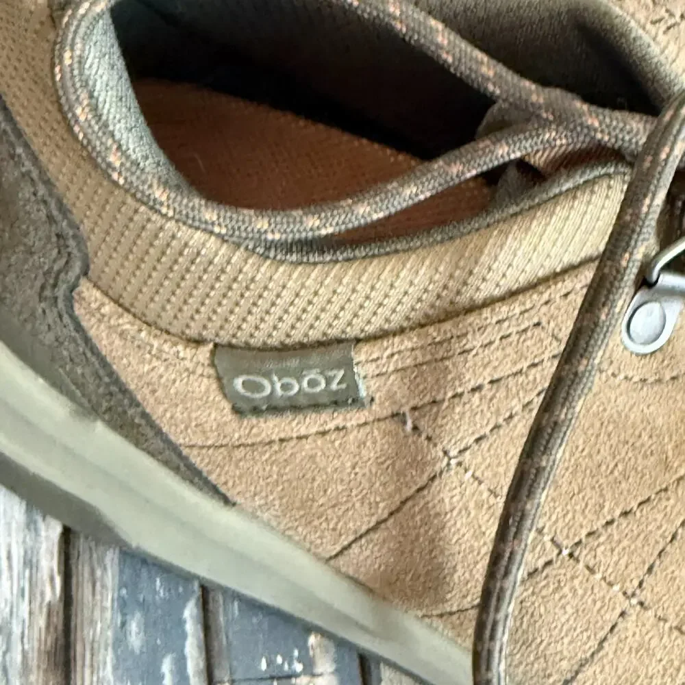 Oboz Beal Trail Shoes Mens 9.5 Brown Suede Hiking Cushioned Sneaker NEW